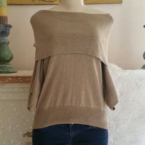 Michael Kors Size Large Metallic Gold Blouse